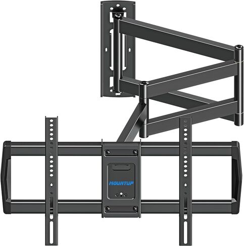 MOUNTUP Full Motion TV Wall Mount for Most 40-85 inch Flat TVs up to 110 lbs, Wall Mount Bracket with Dual Articulating Arms, Tilt, Level, Swivel, TV Mount Fits 12/16" Wood Stud, Max VESA 600x400mm in Kuwait