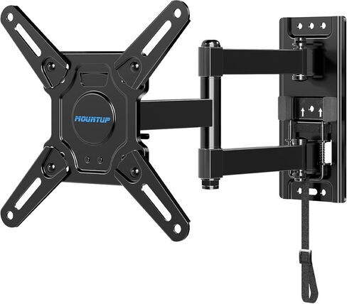 MOUNTUP Full Motion TV Wall Mount for Most 40-85 inch Flat TVs up to 110 lbs, Wall Mount Bracket with Dual Articulating Arms, Tilt, Level, Swivel, TV Mount Fits 12/16" Wood Stud, Max VESA 600x400mm in Kuwait