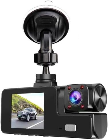 Front and Inside Dash Camera 1080P | Dual Channel Dashcam with 24H Parking Mode, 170° Wide Angle, Night Vision, G-Sensor & Loop Recording | in-Car Camera for Parking Assistance and Motion Detection in Kuwait