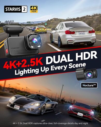 مجموعة أسلاك صلبة متعددة الحجم من REDTIGER VC70 & Acc، مستشعر STARVIS 2 IMX678 x Noctura™، وضوح فائق الوضوح الليلي المزدوج، 5.8 جيجا هرتز WiFi 6، تنزيل سريع 30 ميجابايت/ثانية، كاميرا داش مع شاشة انتظار 24 ساعة in Kuwait