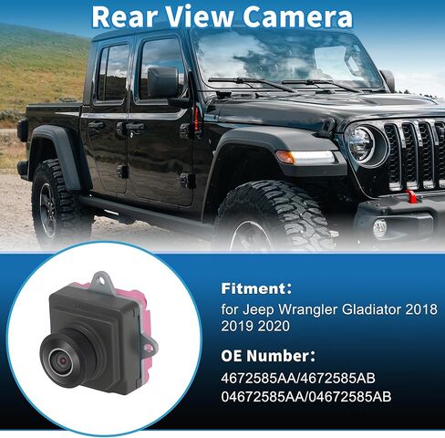 Rear View Camera for Jeep Wrangler JL for Jeep Gladiator 2018 2019 2020 2021 Park Assist Backup Reverse Camera OE Cam 4672585AA 4672585AB 04672585AA in Kuwait
