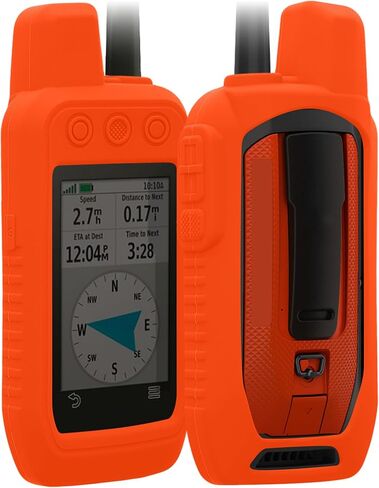 حافظة kwmobile متوافقة مع Garmin Alpha 300 / Alpha 200 - نظام الملاحة GPS للهاتف غطاء حماية ناعم من السيليكون - برتقالي in Kuwait