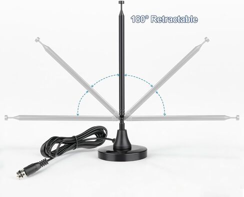 Superbat FM Radio Antenna Strong Magnetic Base Mount FM Antenna for Yamaha Pioneer Onkyo Marantz Sherwood Indoor FM Radio AV Audio Video Bluetooth Home Theater Receiver Tuner in Kuwait