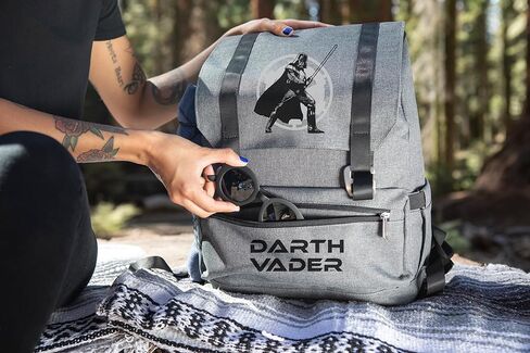 حقيبة ظهر PICNIC TIME Star Wars Darth Vader OTG Traverse حقيبة ظهر معزولة وناعمة مع سعة 28 علبة مقاومة للماء للسفر الداخلي والخارجي، (رمادي مرقط) in Kuwait
