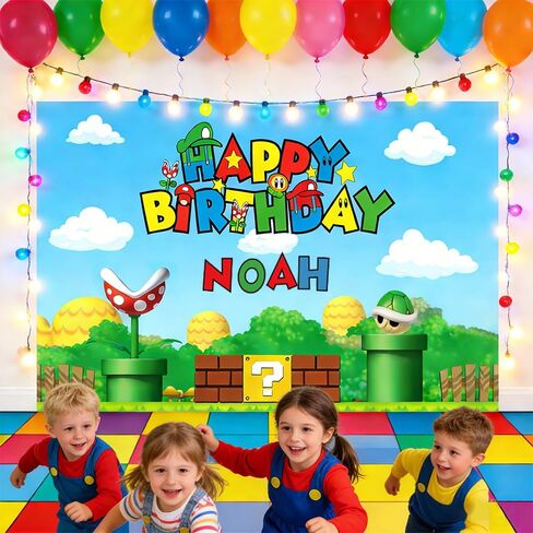 Personalized Birthday Backdrop with Name Option-Custom DIY Alphabet Stickers for Birthday Party Decoration Wall Decor Backdrop(5.9x3.6ft) in Kuwait
