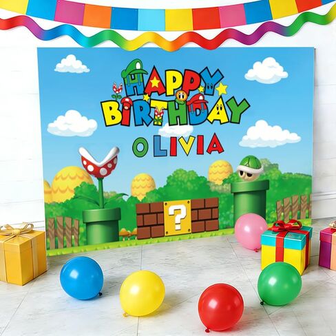 Personalized Birthday Backdrop with Name Option-Custom DIY Alphabet Stickers for Birthday Party Decoration Wall Decor Backdrop(5.9x3.6ft) in Kuwait