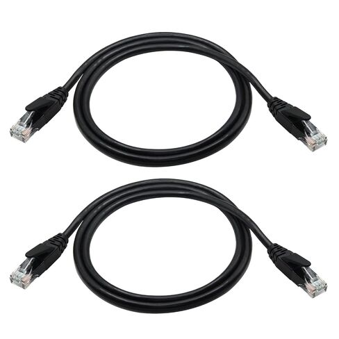 2 قطعة كابل إيثرنت Cat 6 بطول 1.5FT RJ45 ذكر إلى ذكر سلك توصيل شبكة Lnternet LAN، متوافق مع Cat 5e، Cat 5 للكمبيوتر الشخصي والكمبيوتر المحمول وجهاز التوجيه والتلفزيون الذكي ومحول الشبكة وما إلى ذلك. in Kuwait