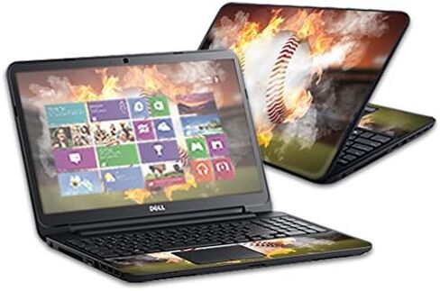 غلاف MightySkins متوافق مع الكمبيوتر المحمول Dell Inspiron 17 3721 مقاس 17 بوصة (تم إصداره عام 2013) غلاف لاصق Fastball in Kuwait