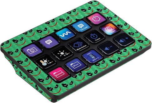 MightySkins Carbon Fiber Skin Compatible with Elgato Stream Deck MK.2 - Why So Serious | Protective, Durable, and Unique Vinyl Decal wrap Cover | Easy to Apply and Change Styles | Made in the USA in Kuwait