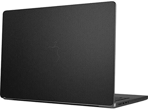 غلاف كمبيوتر محمول من Skinit متوافق مع جهاز MacBook Pro 14in (2021) بتصميم سداسي أسود مصمم في الأصل in Kuwait
