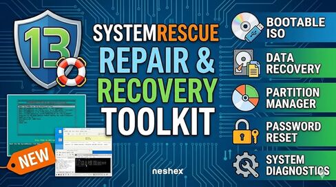 SystemRescue 13 محرك أقراص فلاش USB قابل للتشغيل - مجموعة أدوات إصلاح النظام واسترداده in Kuwait