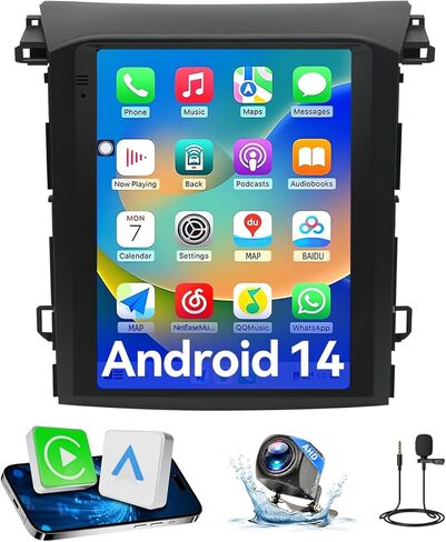 Android 14 Car Radio Compatible with Subaru XV/Crosstrek 2018–2021,4G+64G,9.7" Touch Screen Car Stereo with Wireless Carplay&Android Auto,FM/GPS/SWC/Mirror Link/Backup Camera in Kuwait