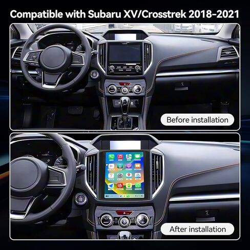 Android 14 Car Radio Compatible with Subaru XV/Crosstrek 2018–2021,4G+64G,9.7" Touch Screen Car Stereo with Wireless Carplay&Android Auto,FM/GPS/SWC/Mirror Link/Backup Camera in Kuwait