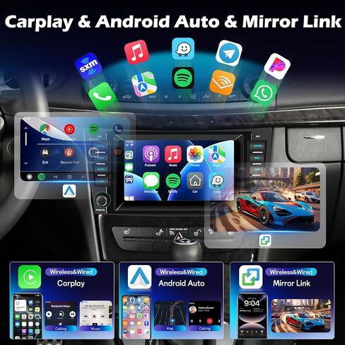 NHOPEEW Android Radio for Mercedes Benz E Class W211 E200, [2+64G] 7 inch IPS Touchscreen W211 Stereo - Wireless CarPlay & Android Auto, ASP, Custom Homepage, 5G/WiFi, GPS + Backup Camera + Canbus in Kuwait