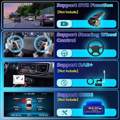 NHOPEEW Android Radio for Mercedes Benz E Class W211 E200, [2+64G] 7 inch IPS Touchscreen W211 Stereo - Wireless CarPlay & Android Auto, ASP, Custom Homepage, 5G/WiFi, GPS + Backup Camera + Canbus in Kuwait