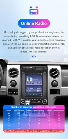 ستيريو سيارة Android 14 لسيارة Ford F150 2009-2014 (Auto AC)، نظام ملاحة GPS 8 Core 4G+64G مع شاشة لمس QLED مقاس 9.7 بوصة عبر Carplay اللاسلكي | أندرويد أوتو SWC بلوتوث EQ واي فاي راديو عبر الإنترنت in Kuwait