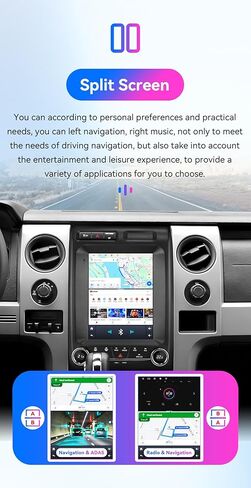 ستيريو سيارة Android 14 لسيارة Ford F150 2009-2014 (Auto AC)، نظام ملاحة GPS 8 Core 4G+64G مع شاشة لمس QLED مقاس 9.7 بوصة عبر Carplay اللاسلكي | أندرويد أوتو SWC بلوتوث EQ واي فاي راديو عبر الإنترنت in Kuwait
