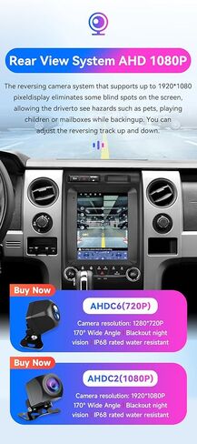 ستيريو سيارة Android 14 لسيارة Ford F150 2009-2014 (Auto AC)، نظام ملاحة GPS 8 Core 4G+64G مع شاشة لمس QLED مقاس 9.7 بوصة عبر Carplay اللاسلكي | أندرويد أوتو SWC بلوتوث EQ واي فاي راديو عبر الإنترنت in Kuwait