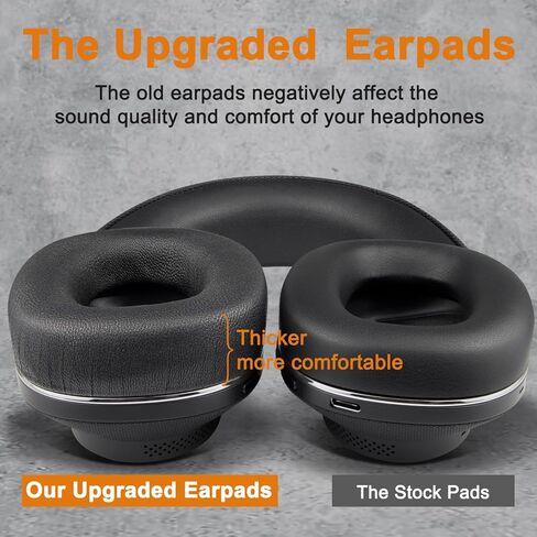 SOULWIT Lambskin Ear Pads Cushions Replacement for Bowers & Wilkins PX8/PX7 S2/PX7 S2e Over-Ear Headphones (Do Not Fit PX7), Earpads with High-Density Noise Isolation Foam - Black in Kuwait