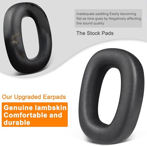 SOULWIT Lambskin Ear Pads Cushions Replacement for Bowers & Wilkins PX8/PX7 S2/PX7 S2e Over-Ear Headphones (Do Not Fit PX7), Earpads with High-Density Noise Isolation Foam - Black in Kuwait