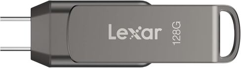 Lexar® JumpDrive® Dual Drive D400 USB 3.1 Type-C USB Drive, 128GB, Silver in Kuwait
