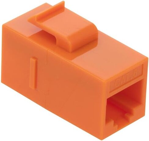 NavePoint CAT6 UTP وصلة Keystone مضمنة، RJ45 أنثى إلى RJ45 أنثى، أداة إضافية، 15 حزمة، برتقالي in Kuwait