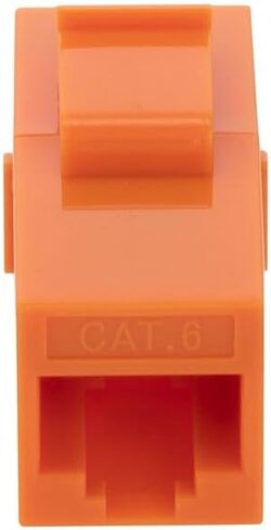 NavePoint CAT6 UTP وصلة Keystone مضمنة، RJ45 أنثى إلى RJ45 أنثى، أداة إضافية، 15 حزمة، برتقالي in Kuwait