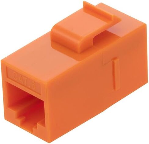 NavePoint CAT6 UTP وصلة Keystone مضمنة، RJ45 أنثى إلى RJ45 أنثى، أداة إضافية، 15 حزمة، برتقالي in Kuwait