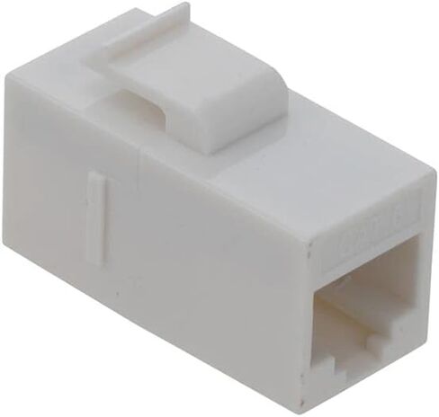 NavePoint CAT6 UTP وصلة Keystone مضمنة، RJ45 أنثى إلى RJ45 أنثى، أداة إضافية، 15 حزمة، أبيض in Kuwait