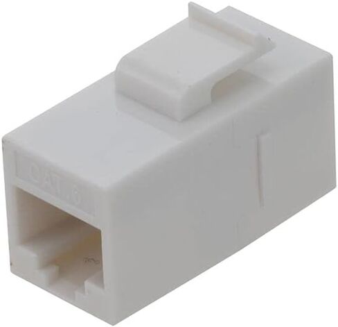 NavePoint CAT6 UTP وصلة Keystone مضمنة، RJ45 أنثى إلى RJ45 أنثى، أداة إضافية، 15 حزمة، أبيض in Kuwait