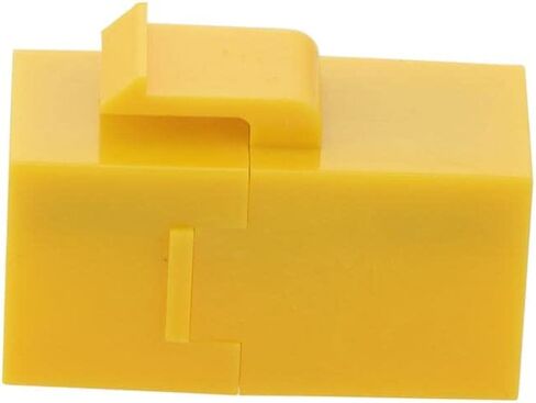 NavePoint CAT6 UTP Inline Keystone Coupler, RJ45 Female to RJ45 Female, Snap-in, 10 Pack, Yellow in Kuwait