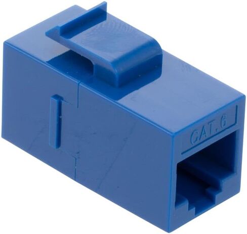 NavePoint CAT6 UTP وصلة Keystone مضمنة، RJ45 أنثى إلى RJ45 أنثى، أداة إضافية، 15 حزمة، أزرق in Kuwait
