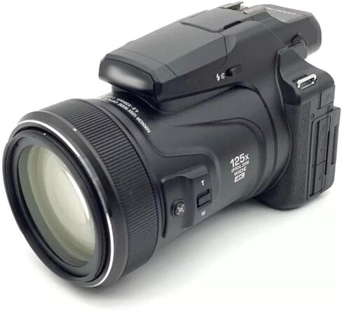 كاميرا نيكون COOLPIX P1100 الرقمية باللون الأسود - بطاقة ذاكرة SD سعة 64 جيجابايت، حقيبة أدوات متوسطة، منفاخ، قارئ بطاقات، قطعة قماش للتنظيف، مجموعة أدوات للمبتدئين (حزمة ملحقات من 7 قطع) (متجددة) in Kuwait