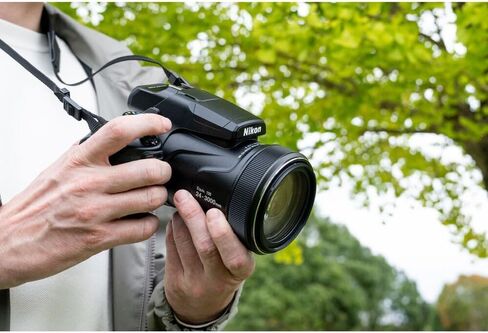 كاميرا نيكون COOLPIX P1100 الرقمية باللون الأسود - بطاقة ذاكرة SD سعة 64 جيجابايت، حقيبة أدوات متوسطة، منفاخ، قارئ بطاقات، قطعة قماش للتنظيف، مجموعة أدوات للمبتدئين (حزمة ملحقات من 7 قطع) (متجددة) in Kuwait