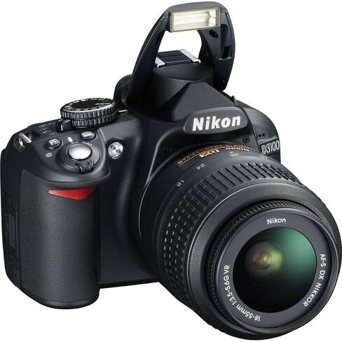 كاميرا Nikon D3100 DSLR مع عدسة VR مقاس 18-55 ملم وحزمة 14.2 ميجابكسل مع بطارية بديلة + طقم تنظيف + طقم مرشح + بطاقة ذاكرة سعة 64 جيجابايت + المزيد in Kuwait