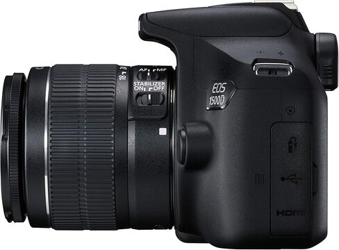 كاميرا Canon EOS 1500D الرقمية ذات العدسة الأحادية العاكسة (SLR) بدقة 24.1 ميجابكسل (أسود) مع عدسة II مقاس 18-55 و55-250 مم (متجددة) in Kuwait