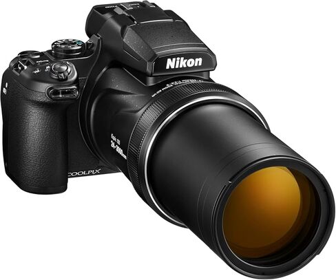 كاميرا Nikon COOLPIX P1100 الرقمية 26541 باللون الأسود - (حزمة الملحقات) SD 64 جيجابايت Extreme PRO 200 ميجابايت، حقيبة أدوات متوسطة، منفاخ، قارئ بطاقات، قطعة قماش للتنظيف، مجموعة أدوات للمبتدئين in Kuwait