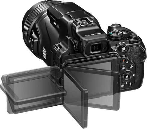 كاميرا Nikon COOLPIX P1100 الرقمية 26541 باللون الأسود - (حزمة الملحقات) SD 64 جيجابايت Extreme PRO 200 ميجابايت، حقيبة أدوات متوسطة، منفاخ، قارئ بطاقات، قطعة قماش للتنظيف، مجموعة أدوات للمبتدئين in Kuwait