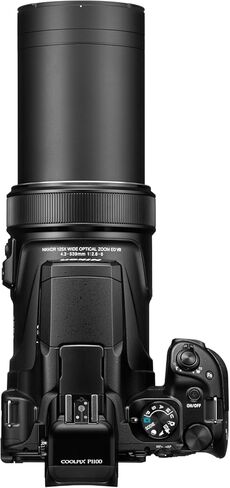 كاميرا Nikon COOLPIX P1100 الرقمية 26541 باللون الأسود - (حزمة الملحقات) SD 64 جيجابايت Extreme PRO 200 ميجابايت، حقيبة أدوات متوسطة، منفاخ، قارئ بطاقات، قطعة قماش للتنظيف، مجموعة أدوات للمبتدئين in Kuwait