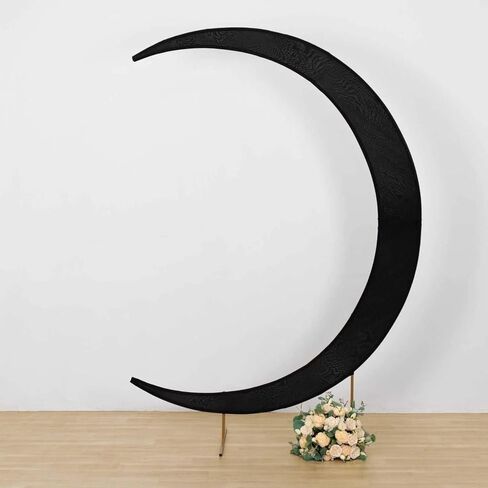 Efavormart 7.5ft Gold Metal Crescent Moon Wedding Arch Stand - Large Curved Floral and Balloon Backdrop Frame for Ceremonies, Receptions and Photography in Kuwait