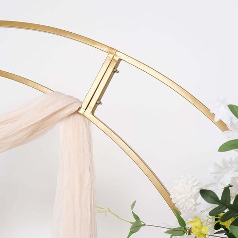 Efavormart 7.5ft Gold Metal Crescent Moon Wedding Arch Stand - Large Curved Floral and Balloon Backdrop Frame for Ceremonies, Receptions and Photography in Kuwait