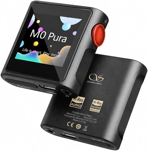 SHANLING M0 Pura HiFi Music Player,Hi-Res MP3 Player,DAC/AMP,2X CS43131 DAC,Bluetooth 5.0,APP Control,LDAC/SBC/AAC,3.5mm/Type-C Jack,Support USB Audio 384kHz /32bit,250mW@32Ω,MTouch OS (M0 Pura BK) in Saudi Arabia