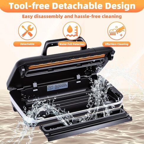 Vacuum sealer with strong suction, one-touch operation, double seal strip, built-in cutter and bag storage, includes 1 roll of bags and 1 set of bags. in Saudi Arabia