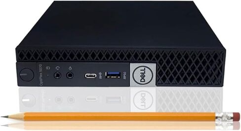 كمبيوتر مكتبي صغير طراز OptiPlex 5070 من Dell، معالج Intel Core i5-9500T من الجيل التاسع يصل إلى 3.7 جيجاهرتز، ذاكرة وصول عشوائي DDR4 سعة 8 جيجابايت، محرك أقراص SSD سعة 256 جيجابايت، واي فاي، لوحة مفاتيح وماوس، Windows 11 Pro (متجدد) in Kuwait