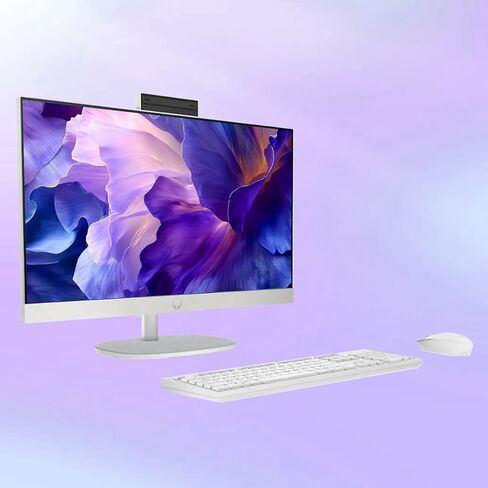 HP 24" All-in-One Desktop Computer, FHD IPS Touchscreen PC, 13th Gen Intel Core i5-1334U Processor, 16GB RAM, 1TB SSD, Windows 11 Pro, 1080p IR Camera, Wi-Fi 6, Wireless Keyboard & Mouse, White in Kuwait
