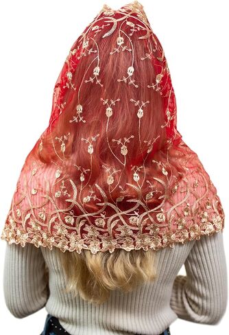 Catholic Mantilla Mass Infinity Veil Church Lace Veil Spanish Chapel Church Veil for Women Cathedral Mass Head Veil Infinity in Saudi Arabia