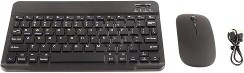 SUNGOOYUE Wireless Keyboard Mouse Combo, Ultra Thin Silent Rechargeable Built in Battery 180mAh 3 Level DPI 800 1200 1600 Ergonomic Design 4D Keys 12 Fn Shortcut Keys, with BT Mode (White) in Kuwait