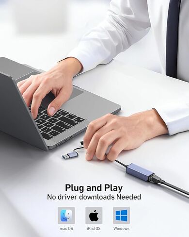 USB 3.0 to Ethernet Adapter, USB C to RJ45 Gigabit LAN (1000Mbps) Network Adapter, in Kuwait