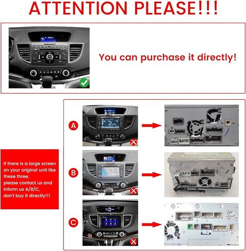 for Honda CR-V 2012-2016 Car CarPlay Android Auto Navigation Stereo GPS Radio Reverse Camera Display 13.1" QLED Touchscreen Headunit Tablet Pad Media Player, if Applicable Octa Core 6G+128G in Kuwait