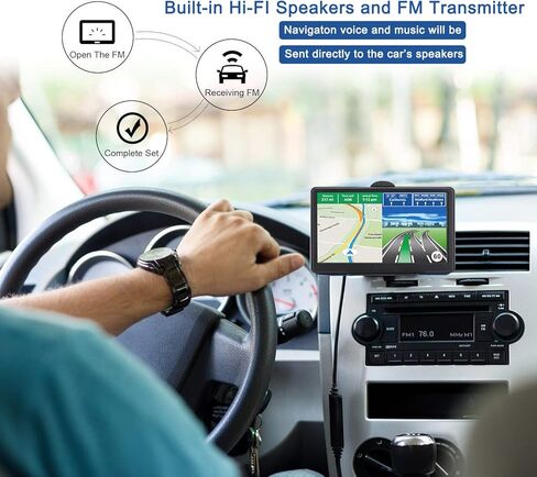 نظام ملاحة GPS للسيارة مقاس 7 بوصات مع خرائط 2026، وتحديثات مجانية مدى الحياة للمركبات الترفيهية والشاحنات والسائقين التجاريين وشبه سائقي الشاحنات مع توجيه مخصص in Kuwait